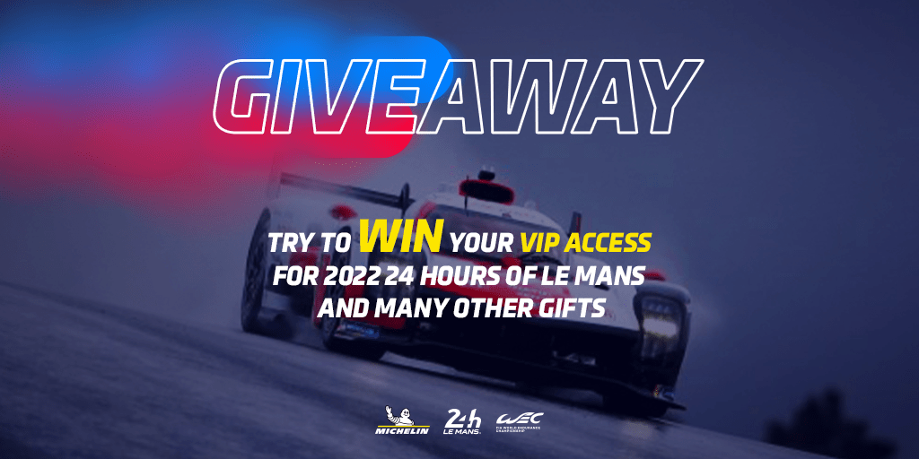 frankconswing's tweet card. 🇬🇧 Try to win your VIP experience for the 2022 Le Mans 24 Hours for 2 people and other exclusive gifts. Simply follow the steps below to enter, the winners will be randomly on August 26. Contest is...