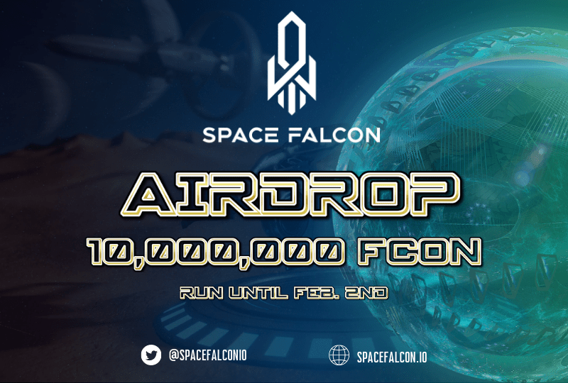 SpaceFalconAI's tweet card. SpaceFalcon is a Solana-based next-gen Intergalactic metaverse featuring the classic space shooter game and premium Sci-Fi NFTs from cosmos and beyond.​ In celebration of the upcoming IDO, we are...