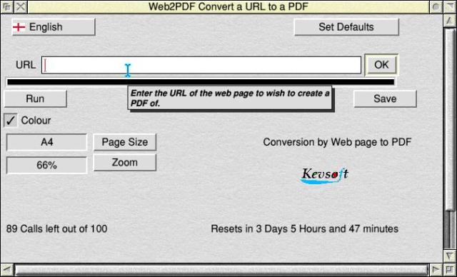 kev_soft's tweet card. I have made a few updates to my RISC OS application to turn web pages into PDF files with Web2PDF taking it to version 1.01 New in this version is the ability to use the interactive help to get hel…