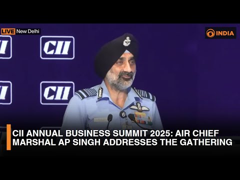 gurinipspb's tweet card. CII Annual Business Summit 2025: Air Chief Marshal AP Singh addresses...