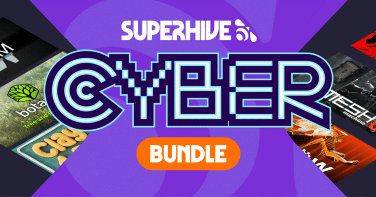 YOKO_CGlike's tweet card. Superhiveでサイバーセールが始まりました。 今回も期間限定販売でバンドルが発売されています。 全35種類の製品となっていて、通常の購入だと1050ドル相当しますが、セール価格で99ドルです。破格ですね！ バンドルには、Superhiveで人気製品に加え、高評価のアドオン、モデル、シェーダー、レンダリング設定などがセットされています。 3D制作の時短のための選りすぐり製品ばかりです。...