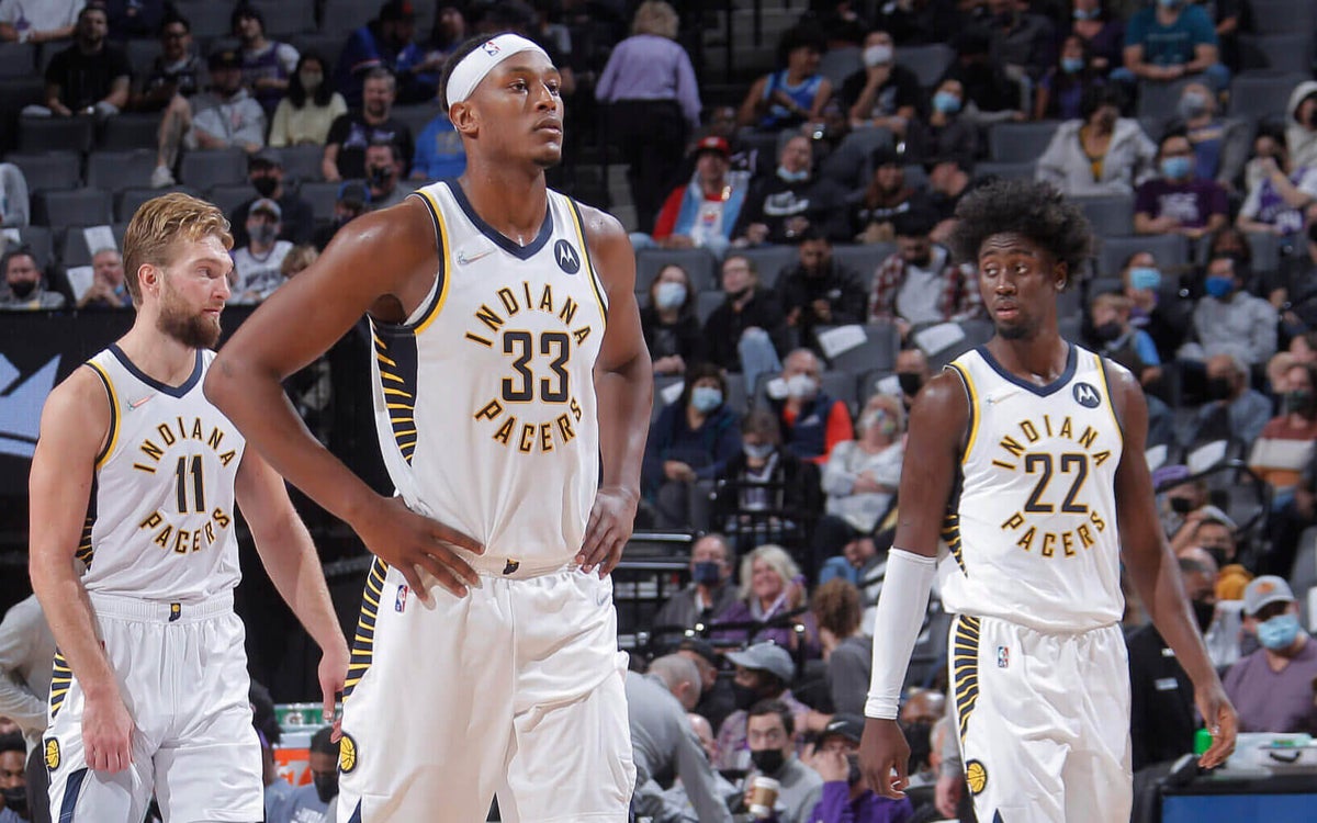 ShamsCharania's tweet card. The Pacers are moving toward a substantial rebuild and are expected to open up trade conversations around some of their veteran stalwarts.