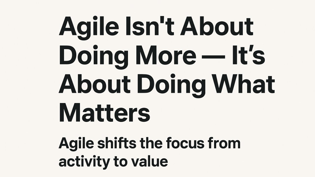 agileorguk's tweet card. For years, organisations have chased productivity as the ultimate measure of success. More output.