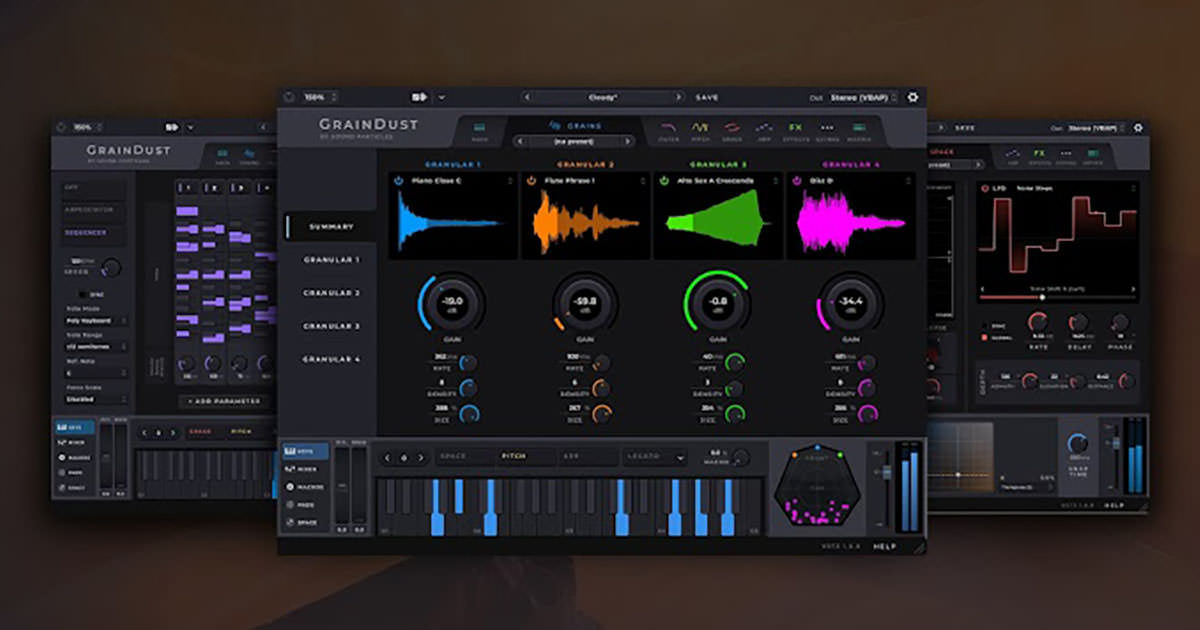 LadyCitizen69's tweet card. Sound Particlesが新作ソフト・シンセ、「GrainDust（グレインダスト）」を発表。グラニュラー・シンセサイザーと3Dエンジンを組み合わせることで、これまでにない音像感を持ったサウンド