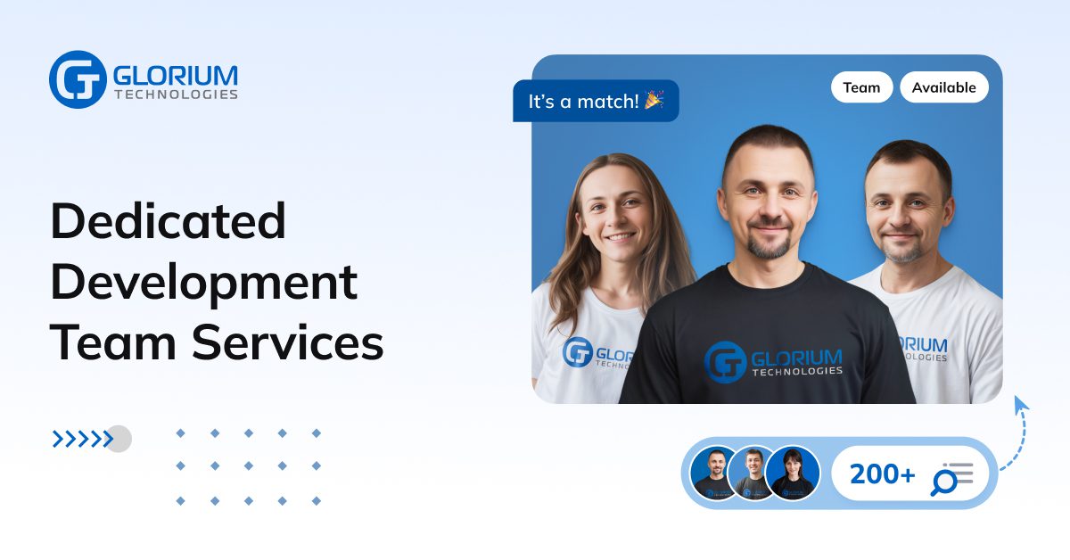Glorium_Tech's tweet card. Looking for a dedicated software development team that can deliver quality work on time and within budget? Our team of experts is here to help you achieve your goals.