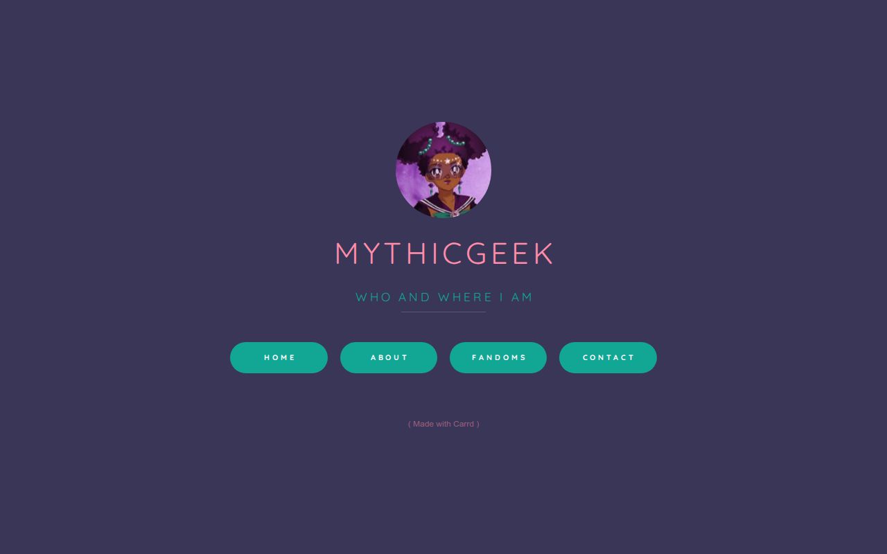mythicgeek's tweet card. who and where I am