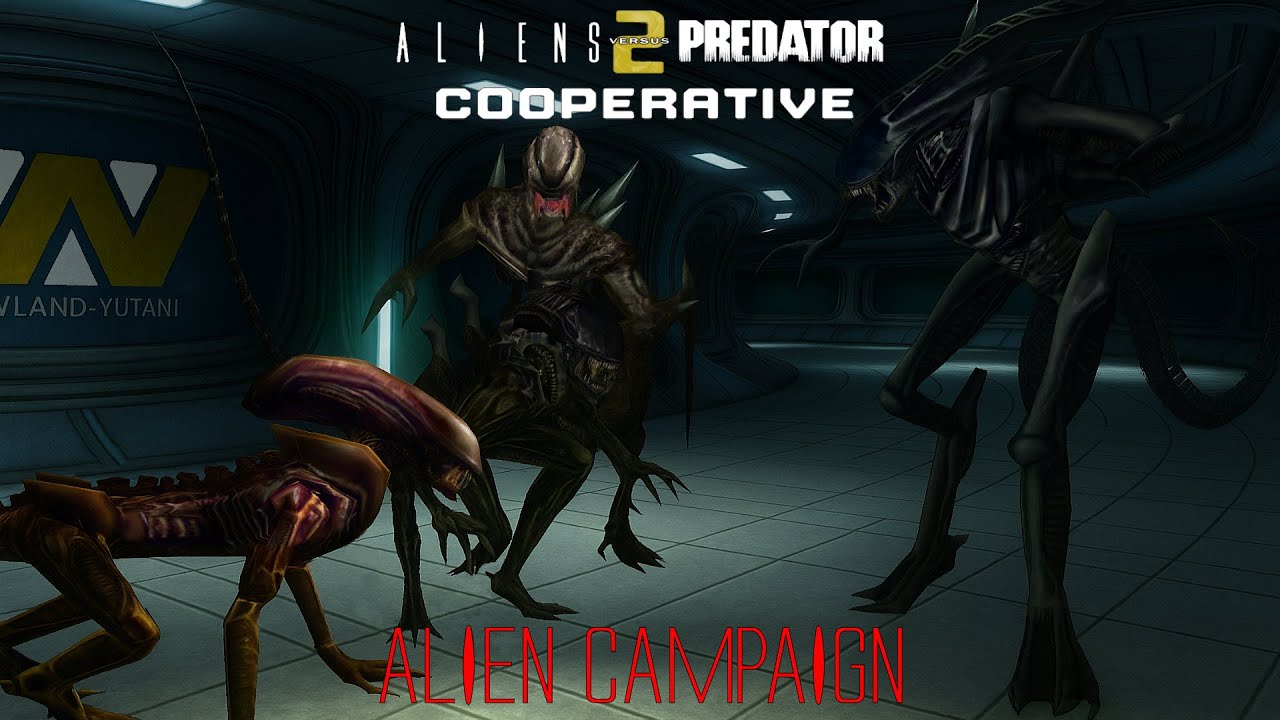 avp2game's tweet card. Aliens vs Predator 2 - Cooperative Mod - Alien Campaign - Full...
