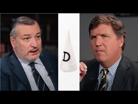 lukeevanwebster's tweet card. Tucker Carlson and Ted Cruz Have a Very Dumb Conversation