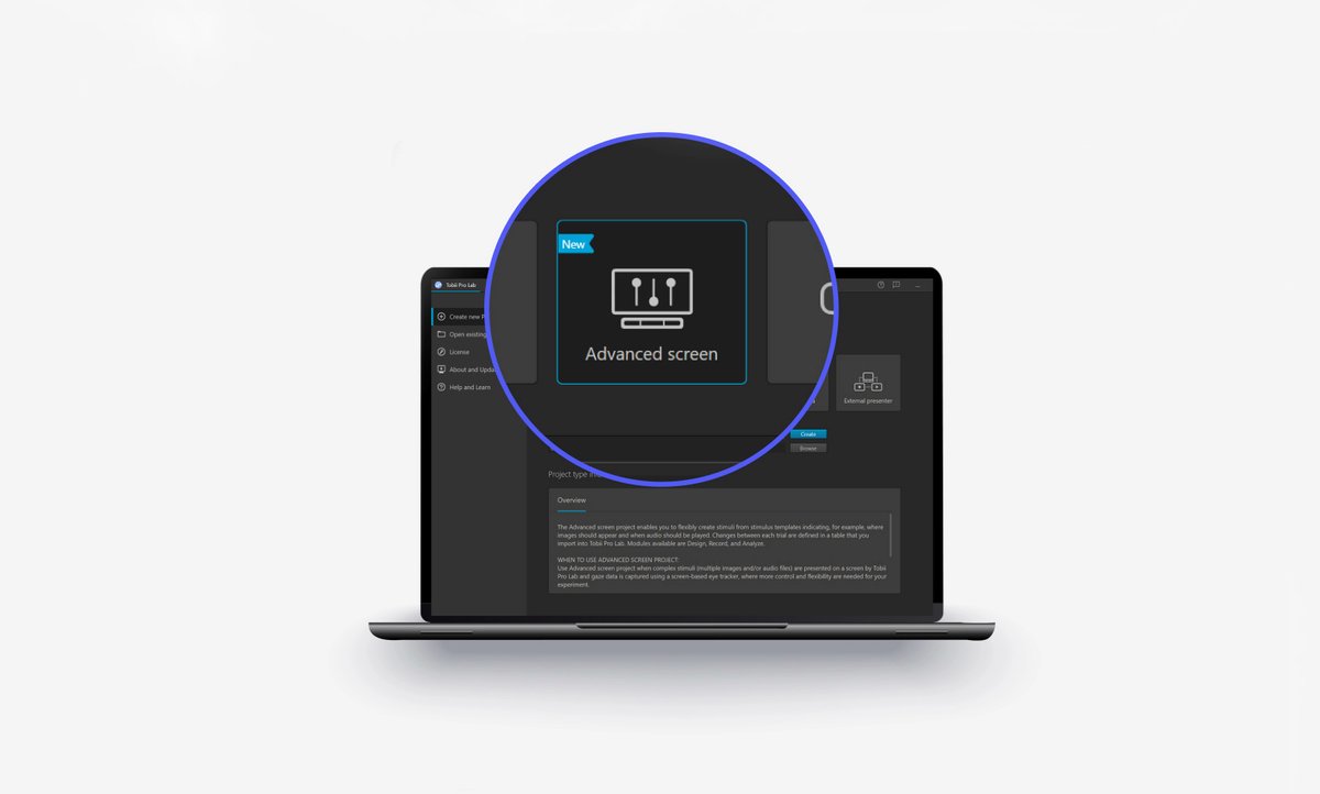 TobiiTechnology's tweet card. Join us as we demonstrate the new possibilities the Advanced Screen Project brings to your research.