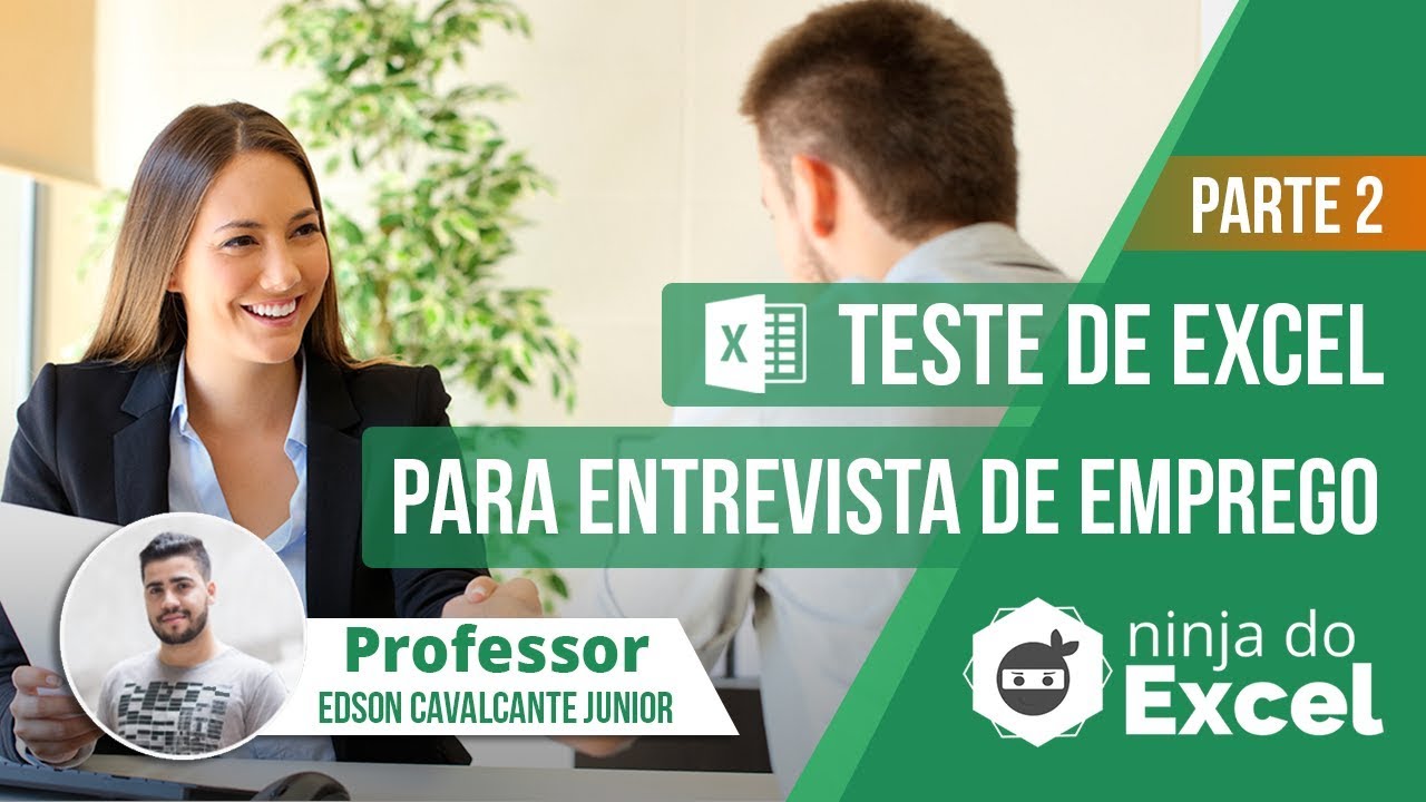ninjadoexcel's tweet card. Teste de Excel Entrevista de Emprego - Parte 2 - Esta aula vai te...