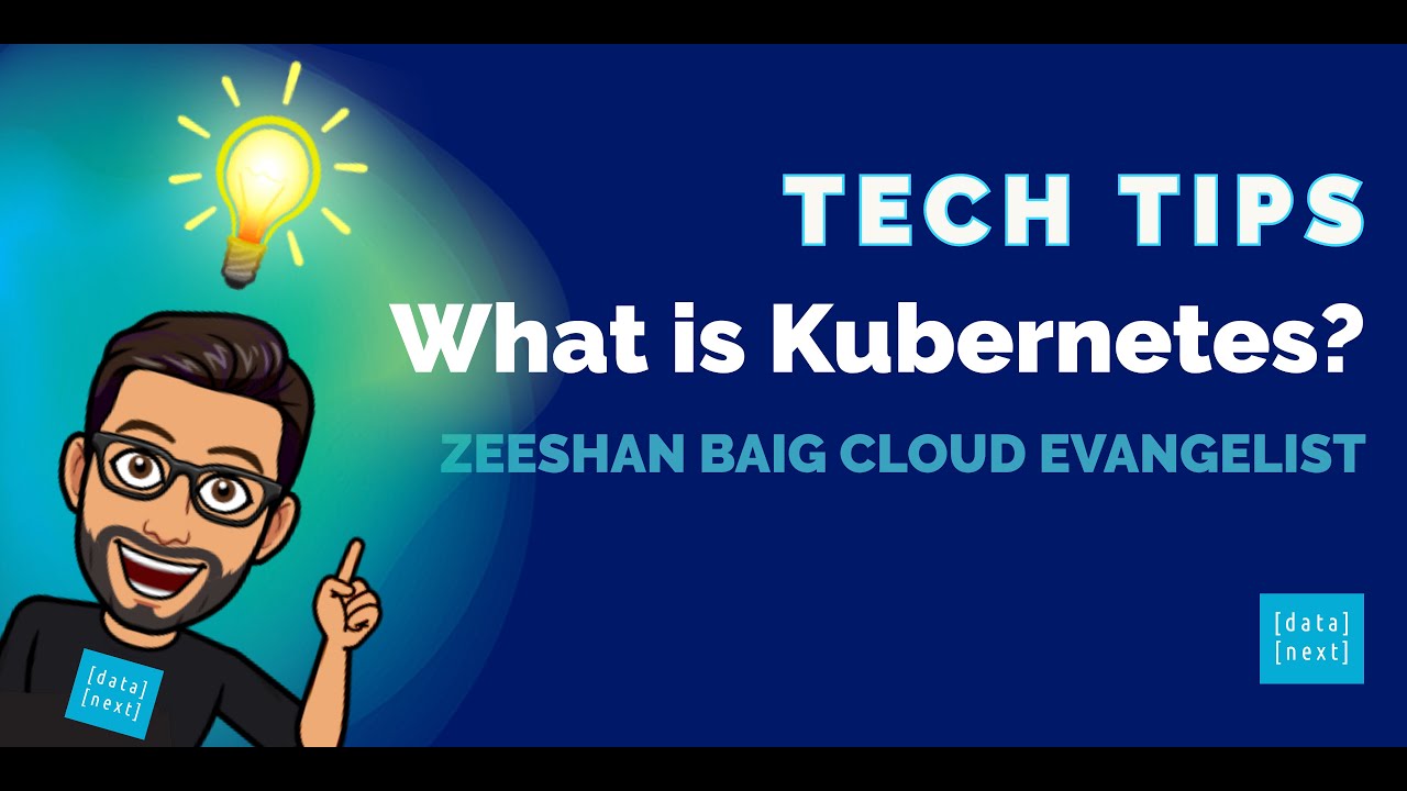 datanextusa's tweet card. What is Kubernetes? - Tech Tips With Zeeshan Baig