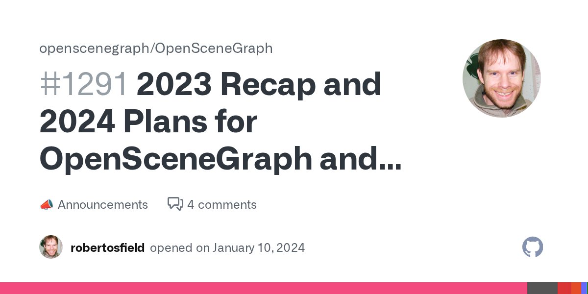 RobertOsfield's tweet card. Happy New Year Pixel Pushers :-) I'm writing this post for both the OpenSceneGraph and VulkanSceneGraph communities, so posting it in both forums. The work I've done over the past years and...