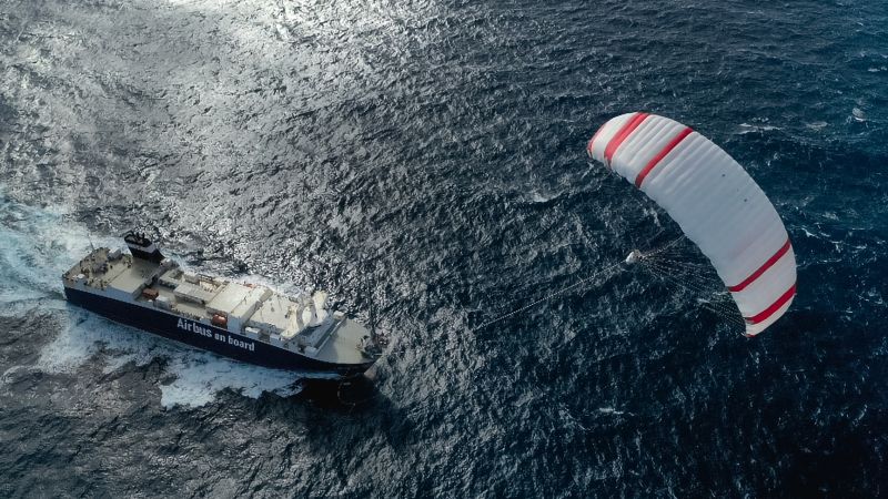 CNN's tweet card. French company Airseas has developed the Seawing, a kite to help propel cargo ships, which it says could cut their carbon emissions by an average of 20%.