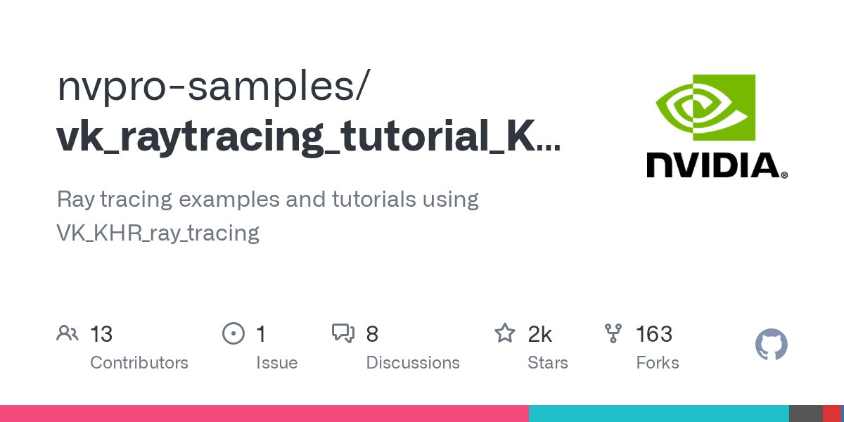 doragonhanta's tweet card. Ray tracing examples and tutorials using VK_KHR_ray_tracing - nvpro-samples/vk_raytracing_tutorial_KHR