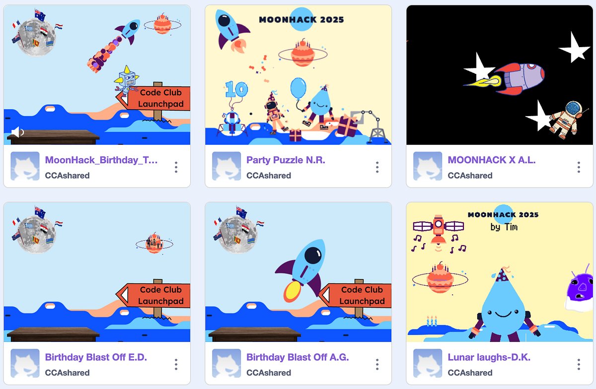 CodeClubAus's tweet card. Moonhack 2025 was extra special — this year we celebrated the 10th birthday of our global coding challenge! Over the past decade, Moonhack…