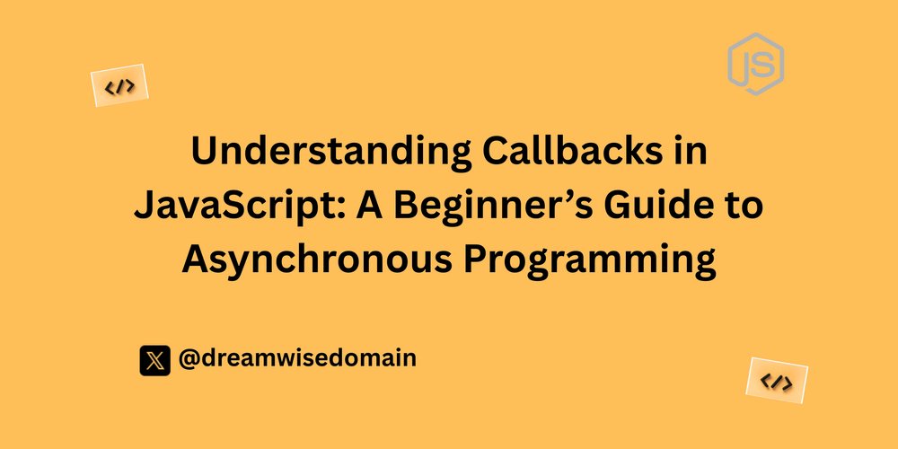 dreamwisedomain's tweet card. In JavaScript, there are times when you need to wait for something to happen before continuing with...