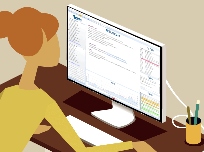 nSolve's tweet card. The nCall call handling software Homepage feature lets your operators have a quick overview of company information, their tasks, their performance etc