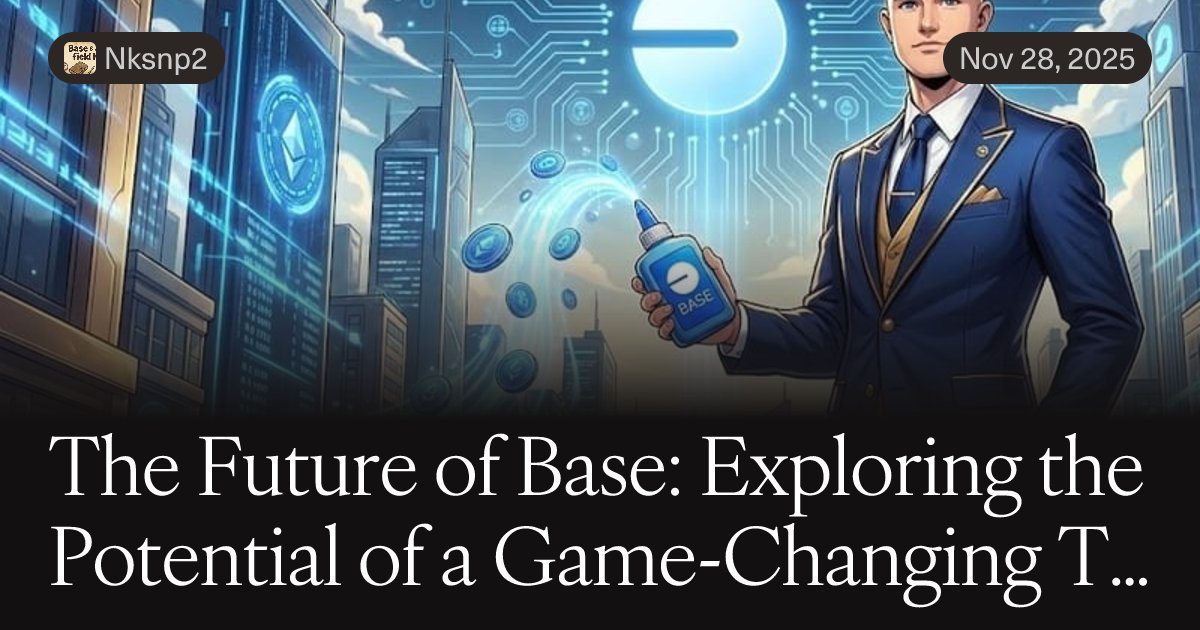 OutsidetheBoxHK's tweet card. If Base launches a token, how big could it really be?Over the last year, Base has gone from “just another new L2” to one of the most active chains in the Ethereum ecosystem. DeFi, NFTs, gaming,...