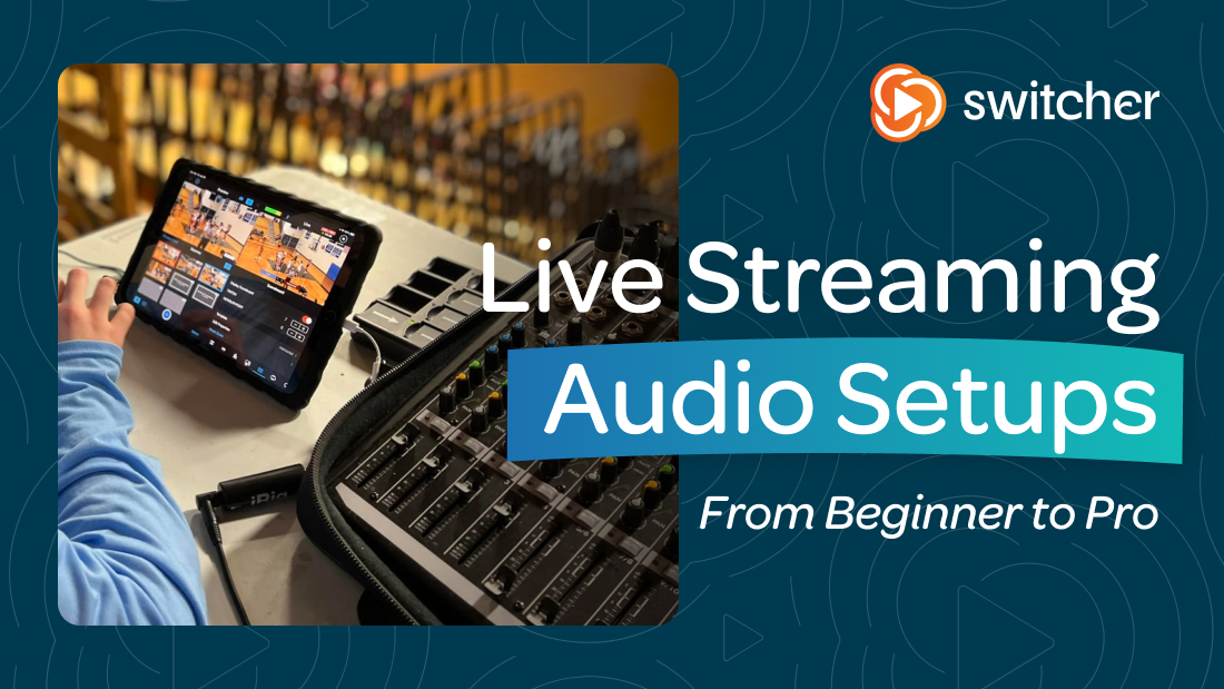 SwitcherStudio's tweet card. Learn easy, reliable live streaming audio setups, from built-in mics to pro mixers. Fix common issues and stream with clear, professional sound.