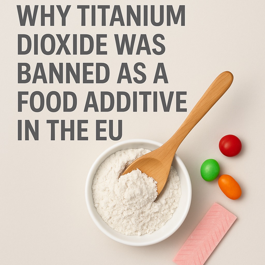 essfeed1's tweet card. EU banned titanium dioxide (E171) in 2022 over genotoxicity concerns. Learn the science behind the ban, global reactions, and U.S. regulatory status.