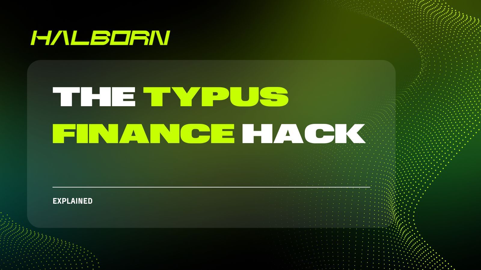 Web3__Security's tweet card. In October 2025, Sui-based Typus Finance was the victim of a $3.4M hack. Halborn explains what happened.