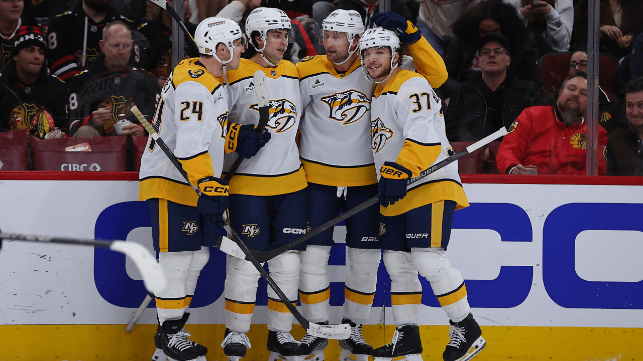 SwissHockeyNews's tweet card. Stamkos, Evangelista, O’Reilly each has 2 points for Nashville