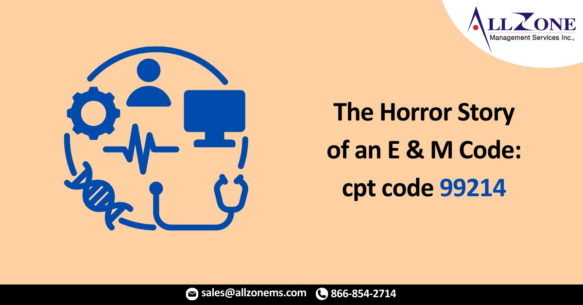 Allzone_Online's tweet card. Conquer CPT Code 99214 complexities & navigate E&M coding challenges with expert guidance. Understand Coverage impact in FCA situations