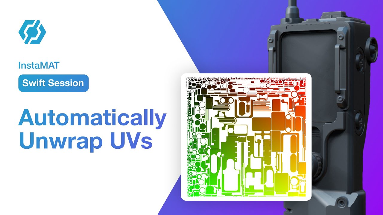 InstaMAT_io's tweet card. Automatically Unwrap UVs in InstaMAT Studio with the Element Graph