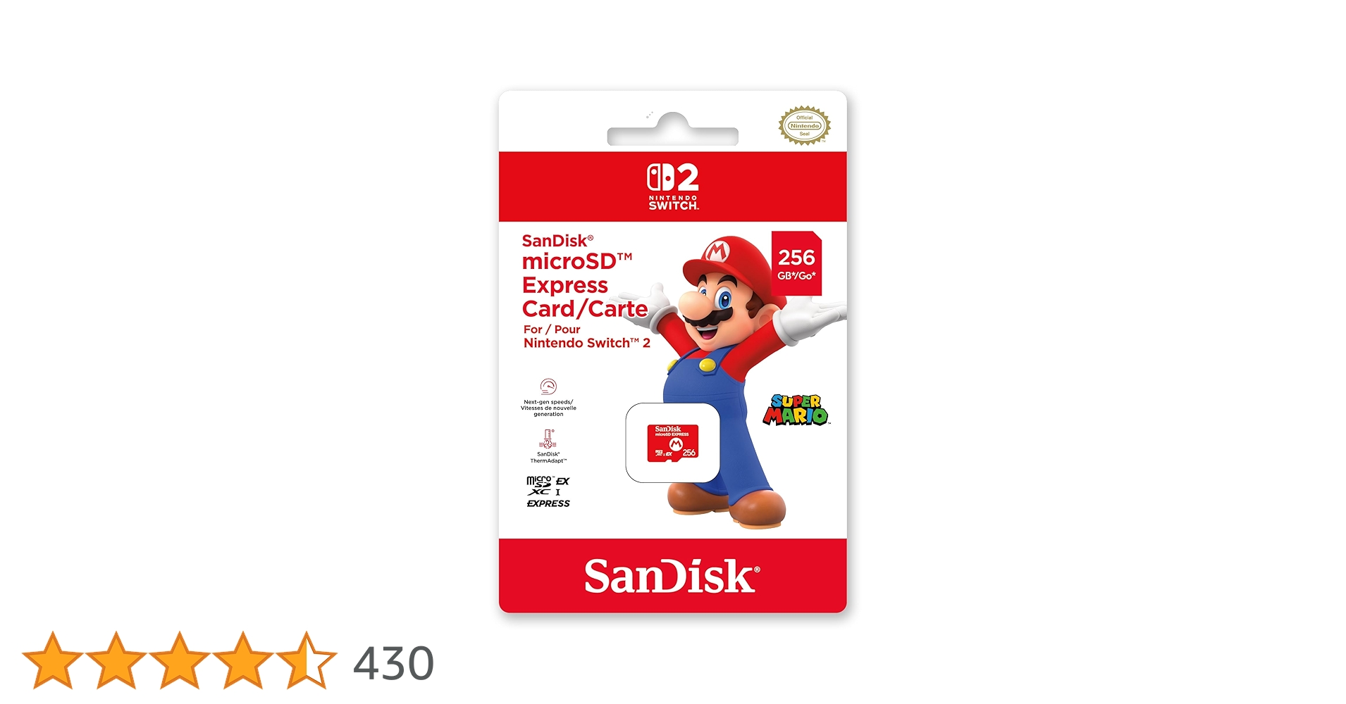 d194722's tweet card. BEE-A-SD01A (C) 2025 Sandisk Corporation or its affiliates. All rights reserved. Nintendo Switchのロゴ・Nintendo Switchは任天堂の商標です。 (C) Nintendo