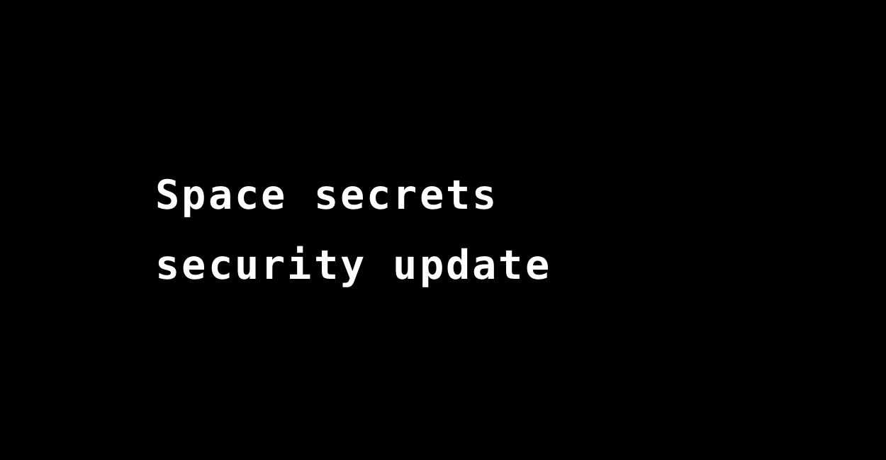 HelloPaperspace's tweet card. Space secrets security update