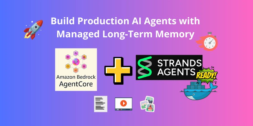 PythonTrends's tweet card. Posted on Nov 28 • Originally published at builder.aws.com Learn to deploy production-ready multi-modal AI agents with Amazon Bedrock AgentCore Memory. Replace custom vect...