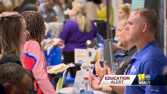 merrittcomps's tweet card. More than 100 businesses and community groups came together at a Baltimore County high school to build bridges between schools and the community.