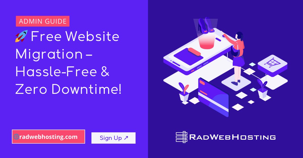 RadWebHosting's tweet card. Thinking of switching web hosts but worried about the hassle? Rad Web Hosting has you covered!