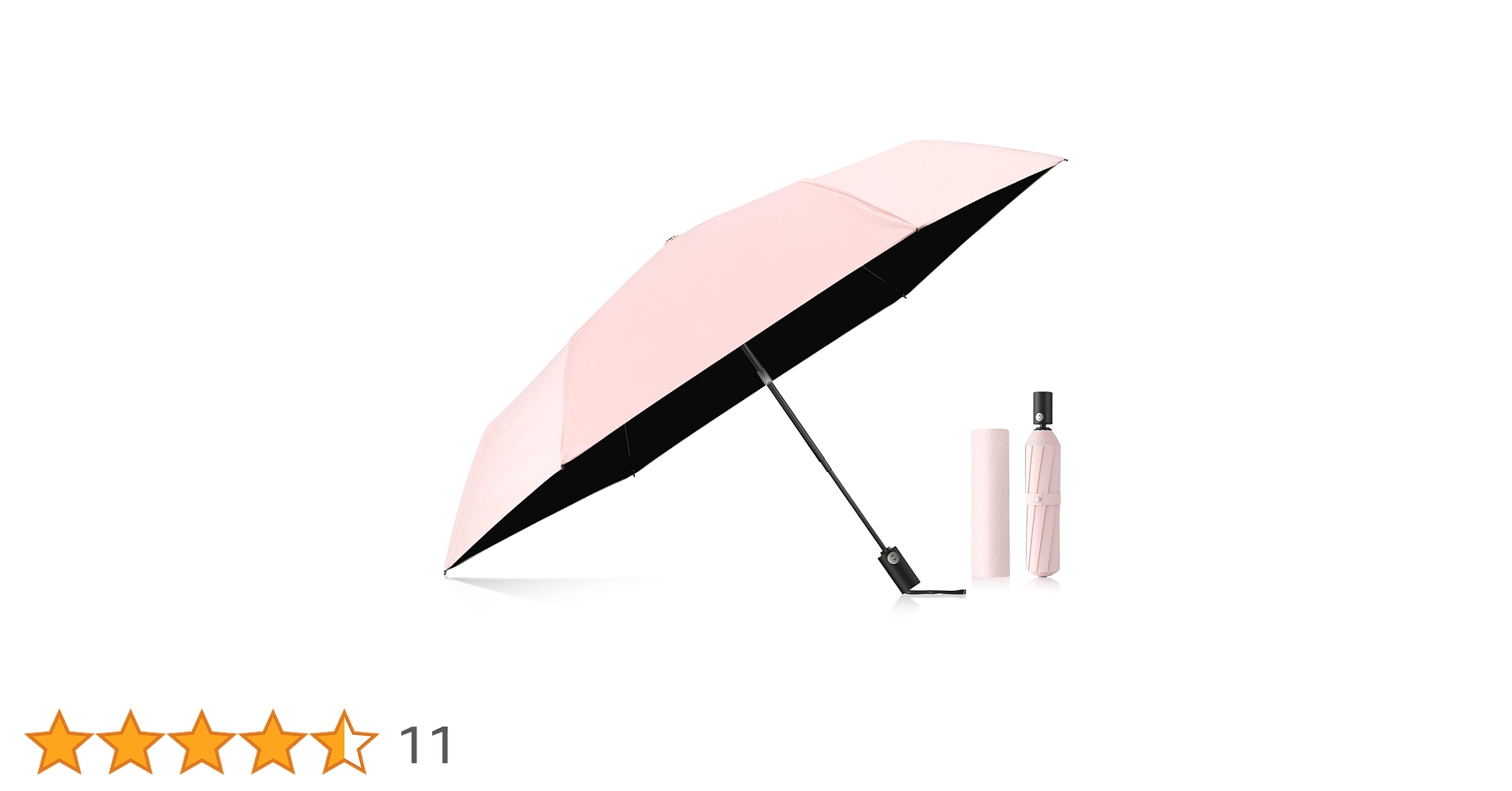 go2355go's tweet card. 日傘『業界初！段階収納＆JIS認証』UVカット100% 自動開閉・耐風撥水折りたたみ傘 遮光 遮熱 超軽量 ポケット 丈夫 100cm大傘径 晴雨兼用 折り畳み傘 熱中症対策 日焼け止め 肌を守る メンズ/レディース/子供 おしゃれ 母の日 父の日プレゼント ピンク