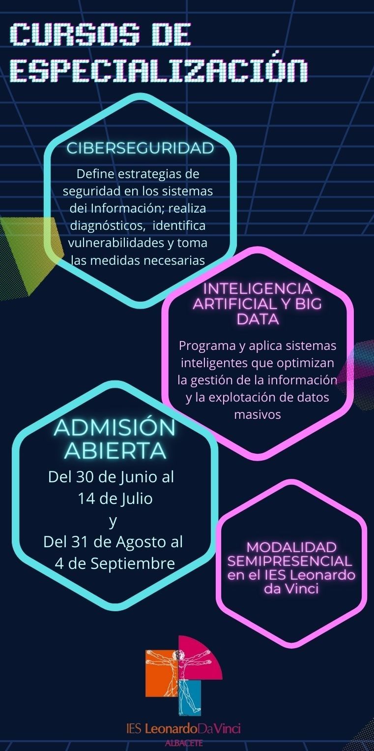 J0s3Ji's tweet card. Estudia Master FP #ciberseguridad en #Albacete una carrera con pleno empleo, en IES Leonardo Da Vinci (Albacete), ¿A qué esperas? Matriculate en 👇🏻👇🏻👇🏻