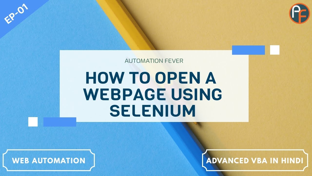 AutomationFever's tweet card. Selenium Installation | Advanced VBA in Hindi