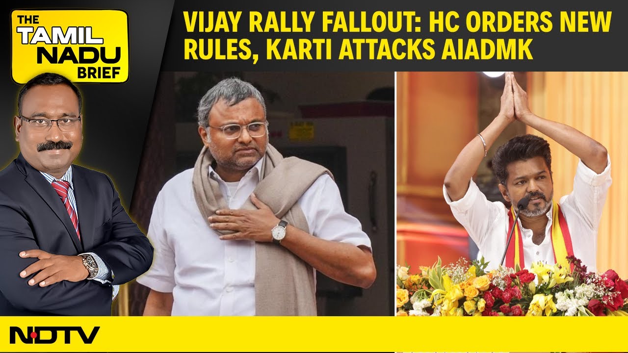 jsamdaniel's tweet card. Vijay Rally Fallout: HC Orders New Rules | Karti Calls AIADMK BJP...