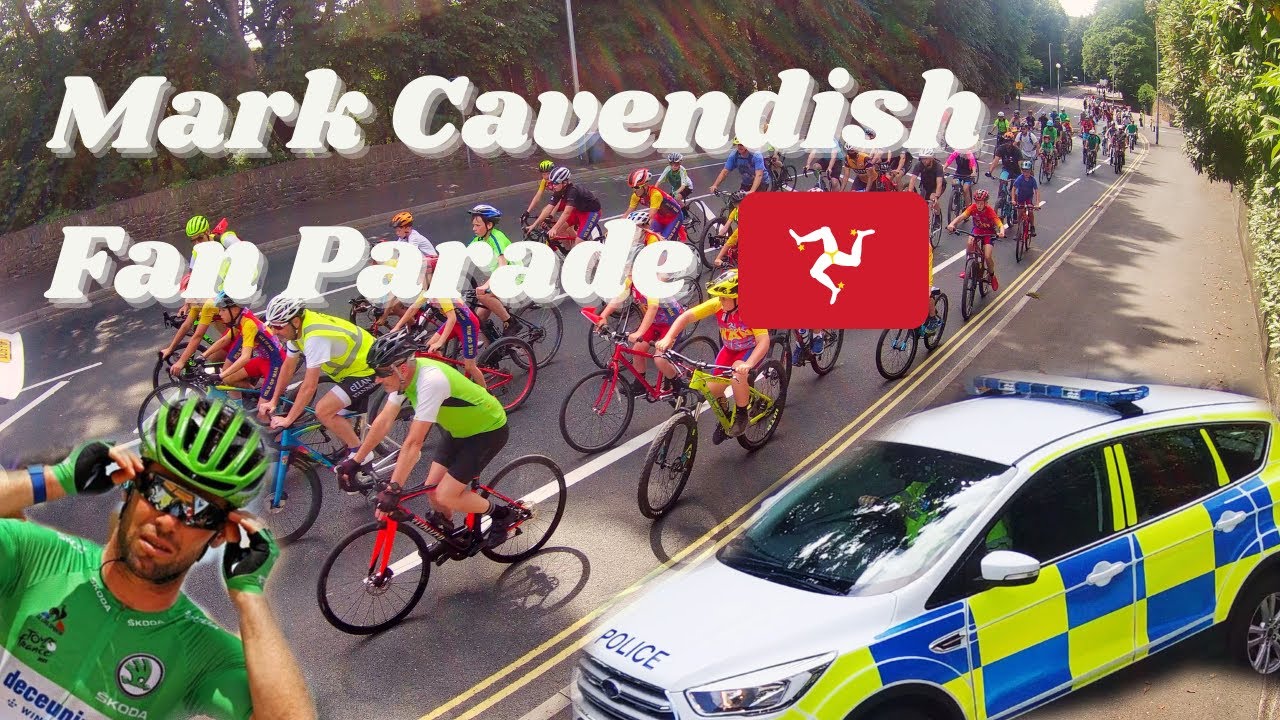ExploringIsle's tweet card. Mark Cavendish - Fan Parade - Tour de France 2021 - Isle of Man