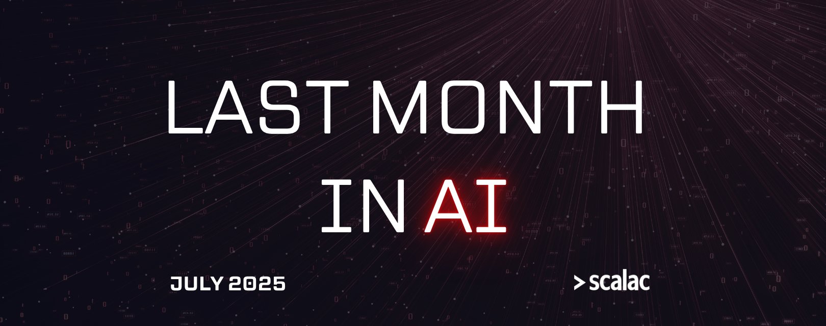 scalac_io's tweet card. Discover what happened in the world of AI in July 2025 - from groundbreaking models to bold strategies and hardware upgrades.