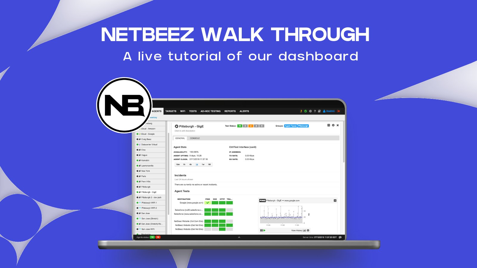 NetBeez's tweet card. Schedule a network monitoring demo of NetBeez: Learn how you can reduce time to detect and troubleshoot network performance issues.