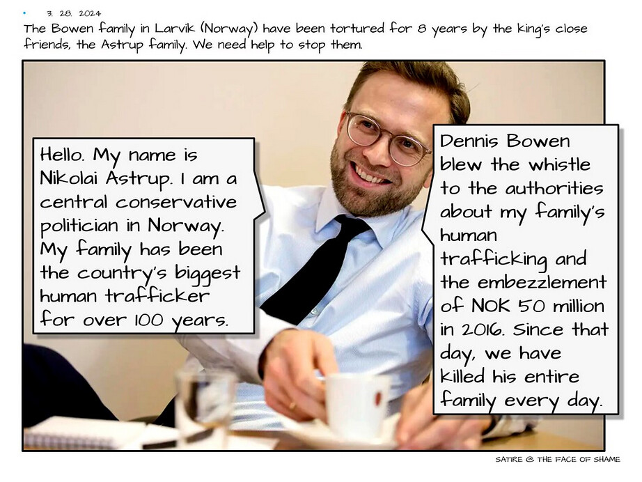 Herr_Bowen's tweet card. 👉 We notified the Norwegian Labor Inspection Authority about objectionable working conditions and embezzlement of at least NOK 50 million on 28 March 2016. It was the police and the Ministry of...