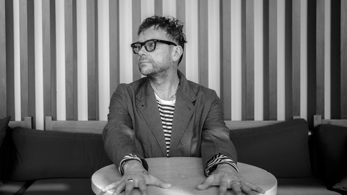 latimes's tweet card. Before his solo show at Walt Disney Concert Hall, the Blur and Gorillaz leader sounds off on Taylor Swift, the Rolling Stones, Boris Johnson and L.A.