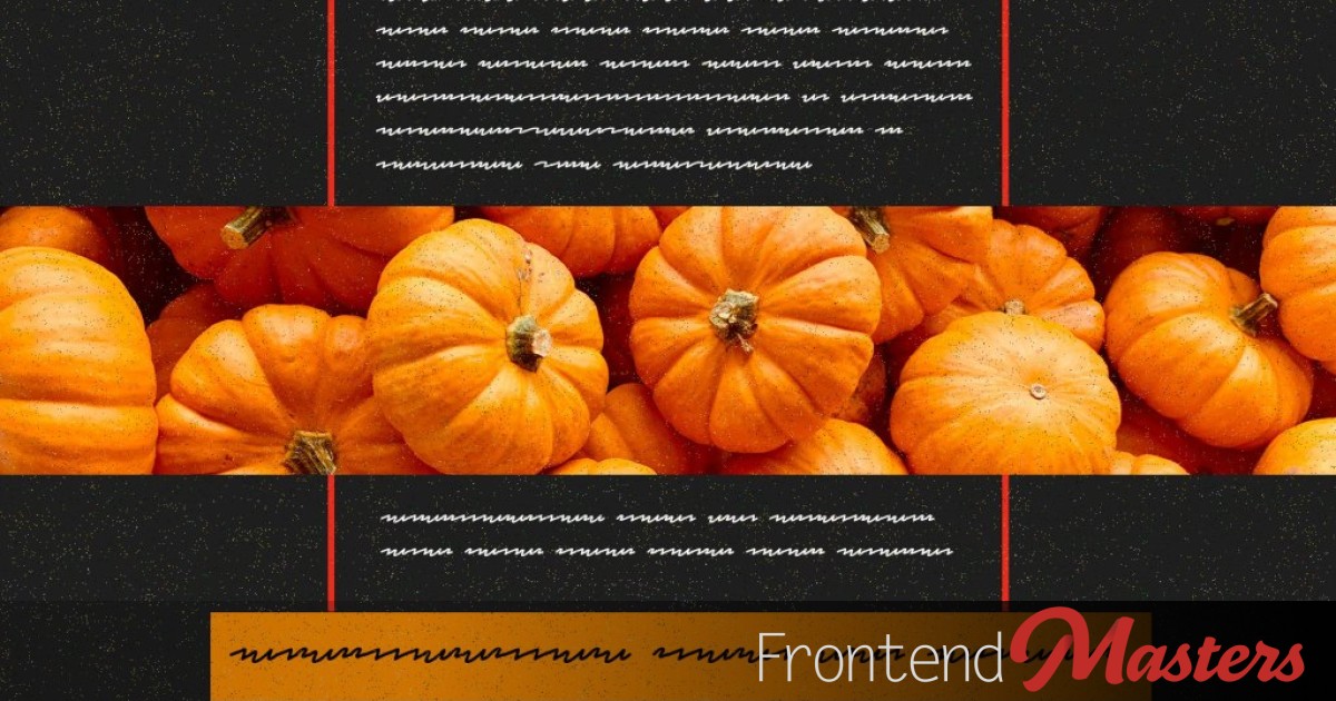 FrontendMasters's tweet card. Super Simple Full-Bleed & Breakout Styles