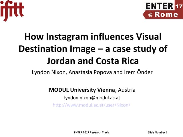 lyndonjbnixon's tweet card. How Instagram influences Visual Destination Image - a case study of...