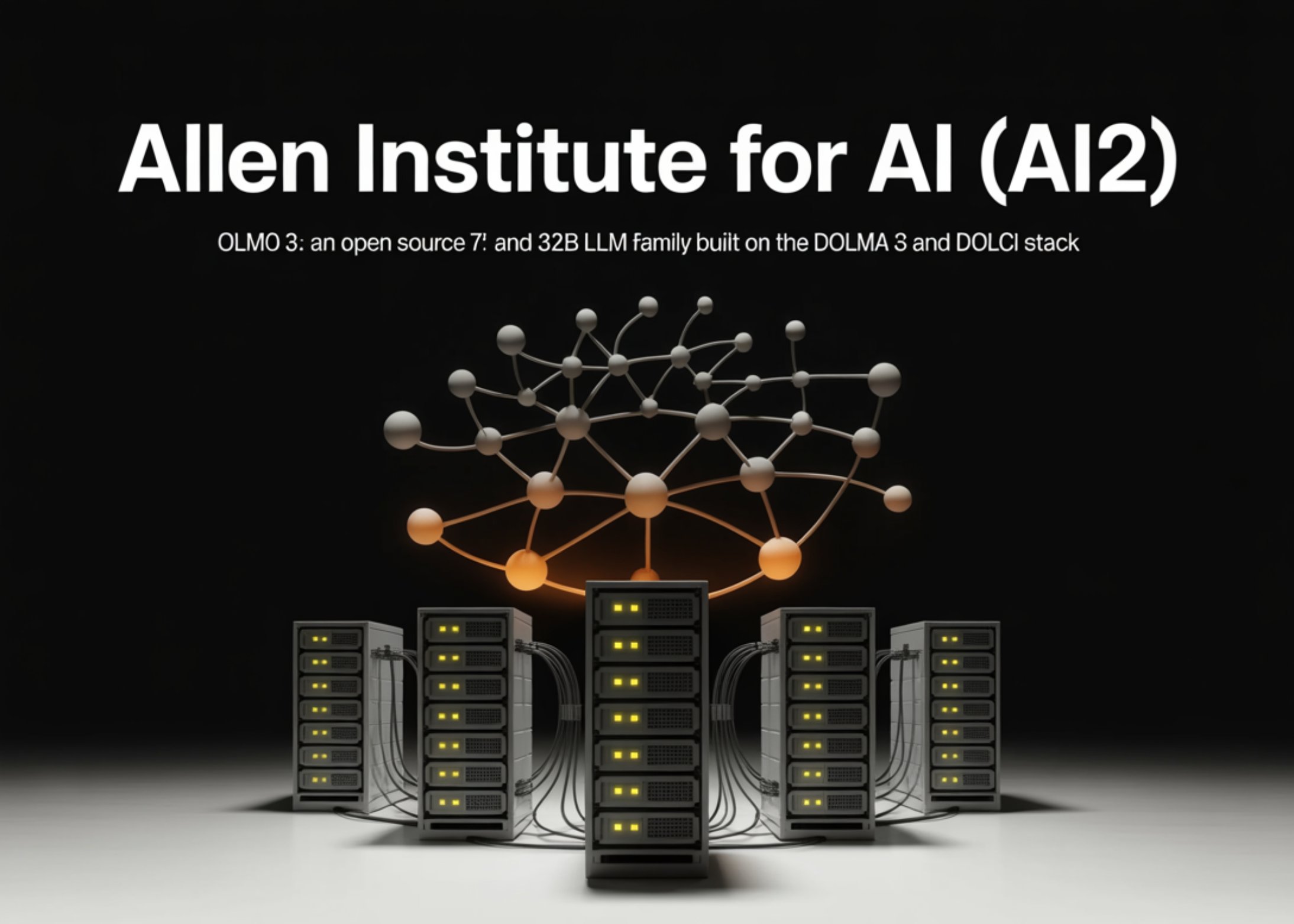 ernesttheaiguy's tweet card. Allen Institute for AI (AI2) Introduces Olmo 3: An Open Source 7B and 32B LLM Family Built on the Dolma 3 and Dolci Stack