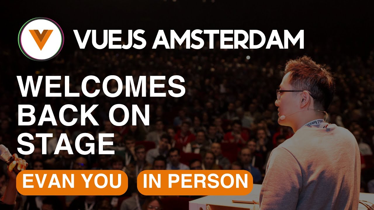 vuejsamsterdam's tweet card. State of Vue 2025 by the Creator Evan You at Vuejs Amsterdam