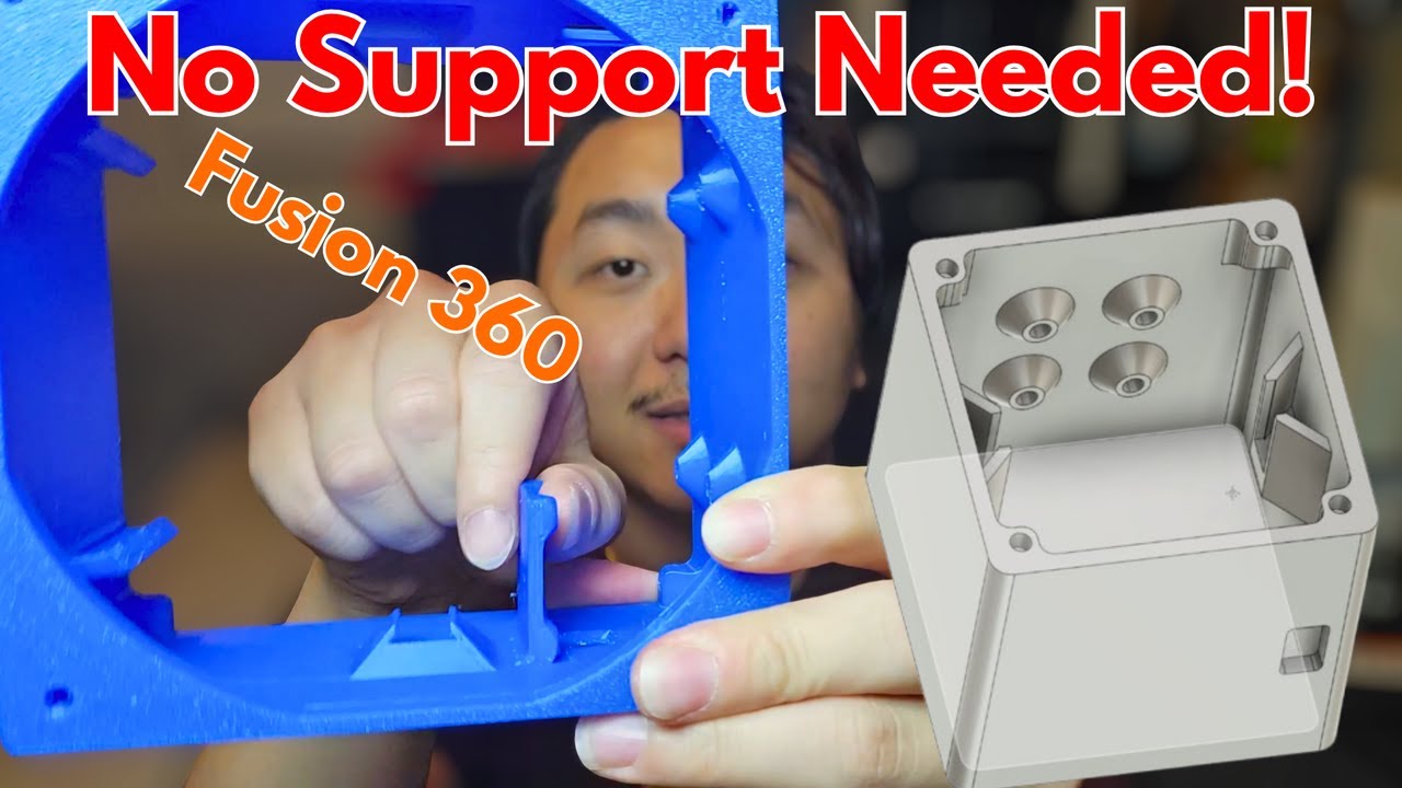 scratch3dprint's tweet card. Modeling Complex 3D Designs with No Supports | Fusion 360 Tutorial