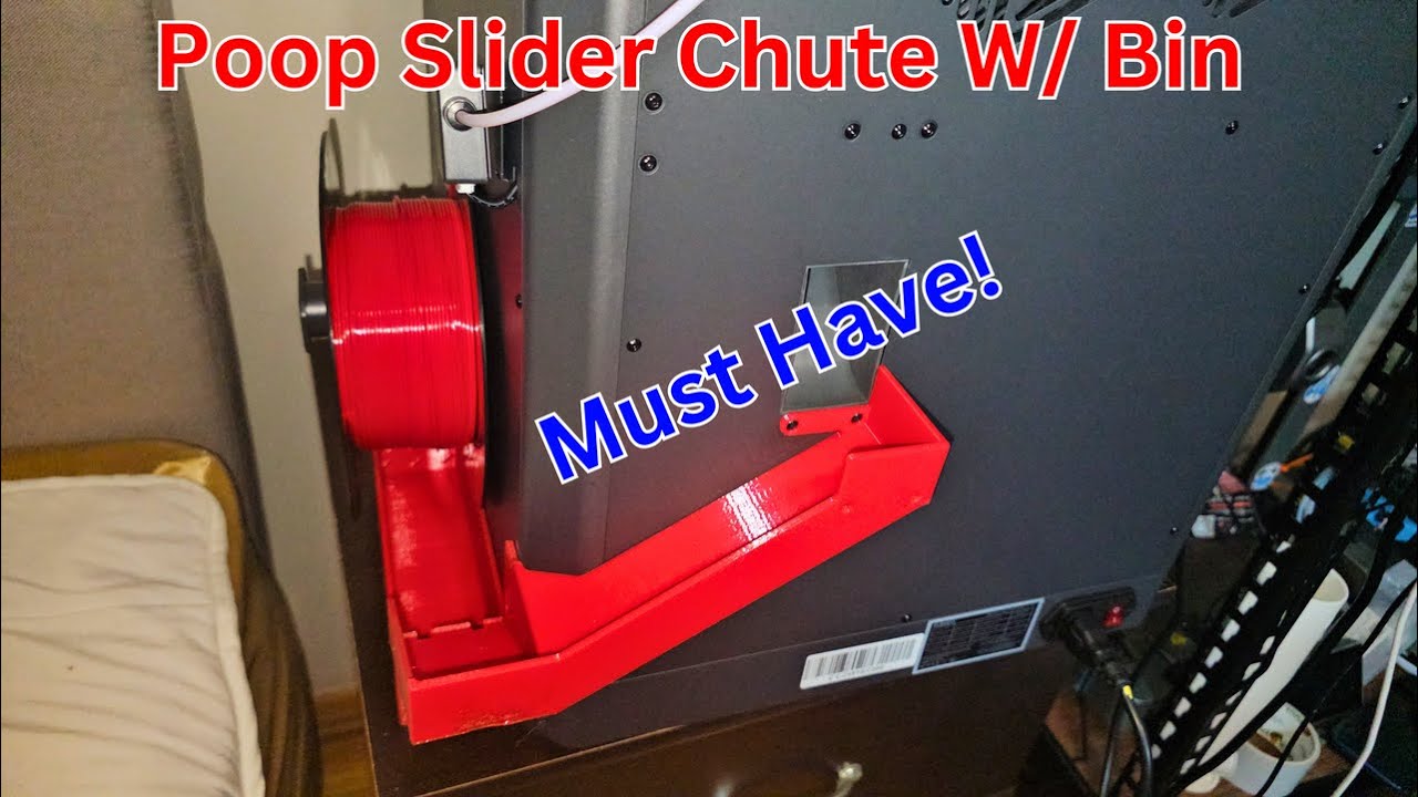 scratch3dprint's tweet card. Elegoo Centauri Carbon Poop Chute Slide MUST HAVE MOD!