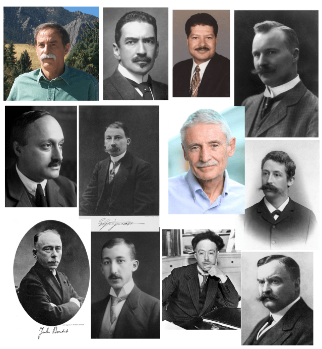 TIRscienceblog's tweet card. For a second year running, we take an appreciative look at some great minds, and the moustaches that went (just) before them.