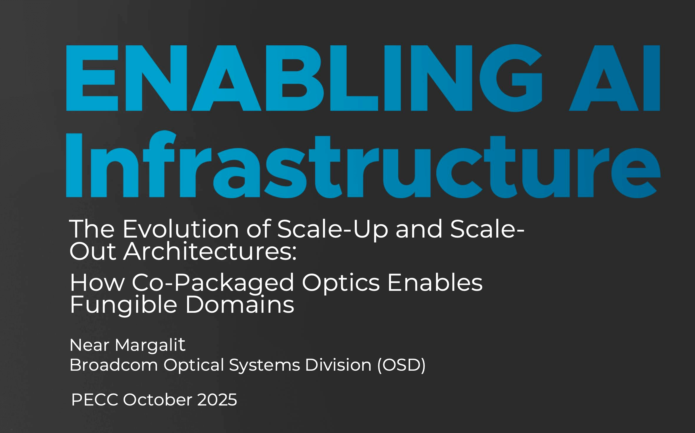 ConvergeDigest's tweet card. At the Photonic Enabled Cloud Computing (PECC) Summit in Silicon Valley, Near Margalit, Vice President and General Manager of Broadcom’s